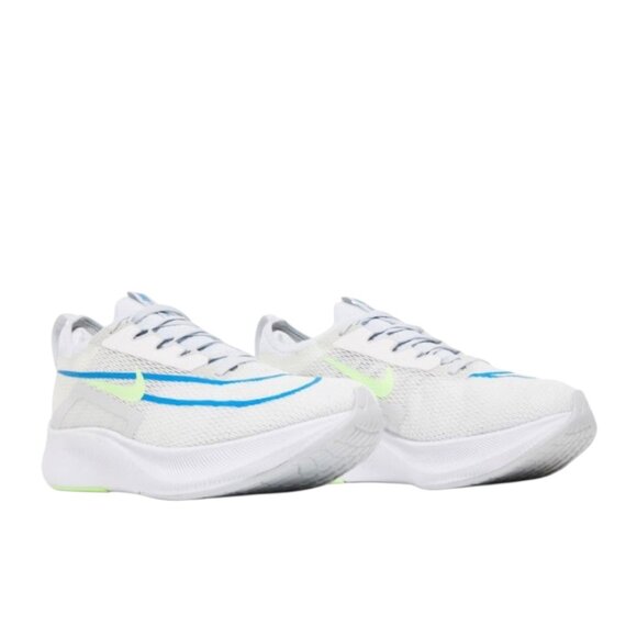 Nike Zoom Fly 4 Mens Running Shoes White/Lime Glow CT2392 100 (NEW) - Picture 4 of 7